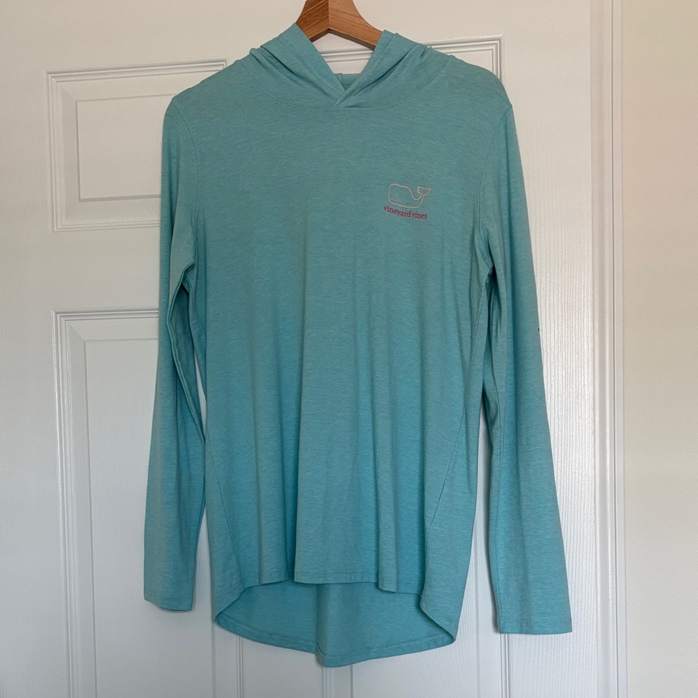 Vineyard Vines Lightweight Teal Pullover; Size M